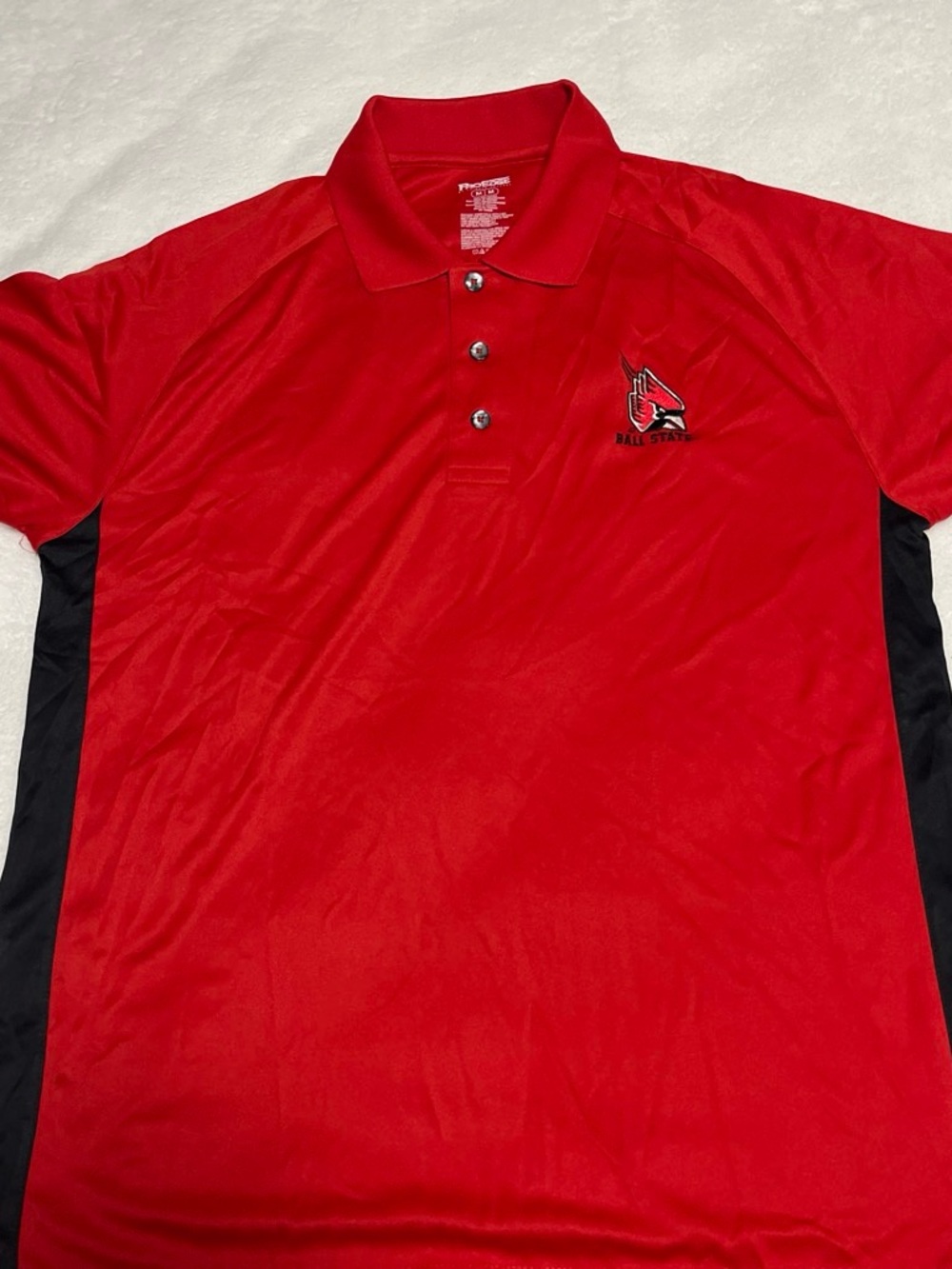 Pro Edge Red Polo with Black Side Panels